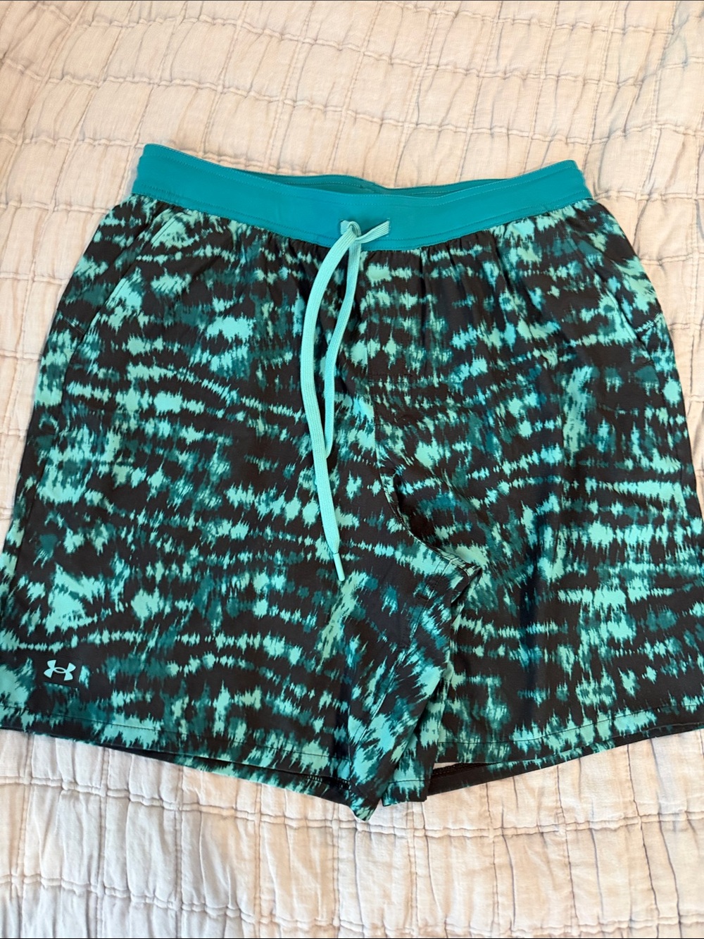 Under Armour Teal & Black Patterned Men’s bathing suit
